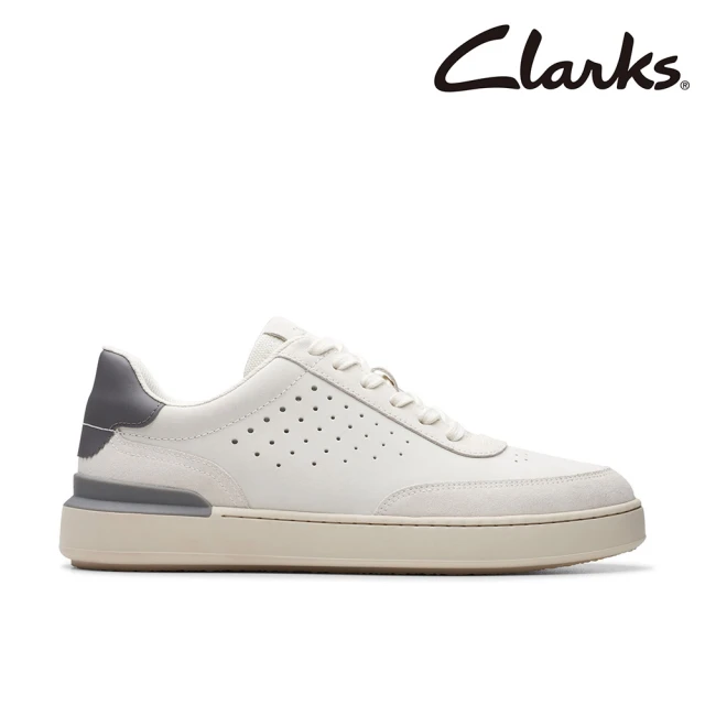 【Clarks】男鞋 Courtlite Run 時尚綁帶充孔設計休閒鞋(CLM76726C)
