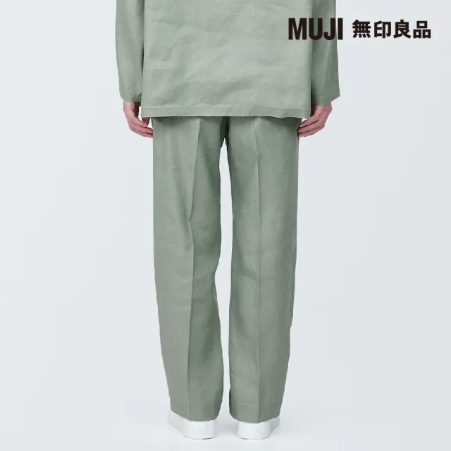 【MUJI 無印良品】男大麻混不易起皺直筒褲(共3色)