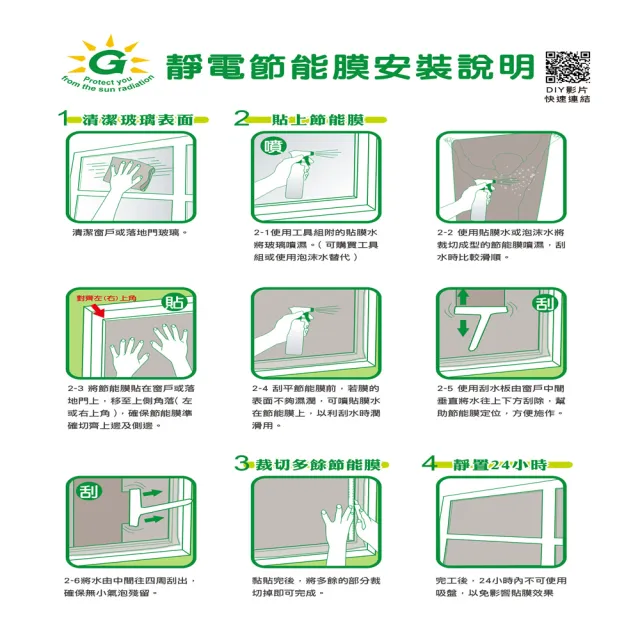 【台灣節能膜】靜電隔熱膜 C23-C10-C05固定尺寸 滿千送工具組《60x210cm》(隔熱紙 玻璃隔熱 防曬)