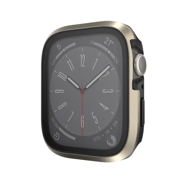 【SwitchEasy 魚骨牌】Apple Watch  9/8/7 45mm Modern Hybrid 鋼化玻璃鋁合金保護殼(通用最新S9)