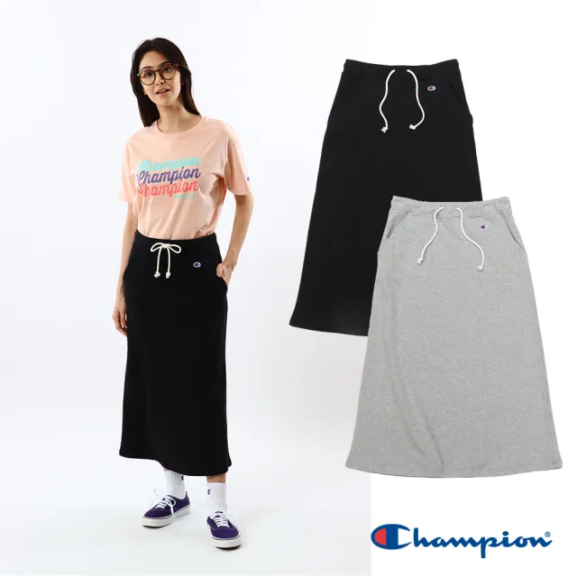 【Champion】官方直營-經典款素色休閒長裙-女(2色)
