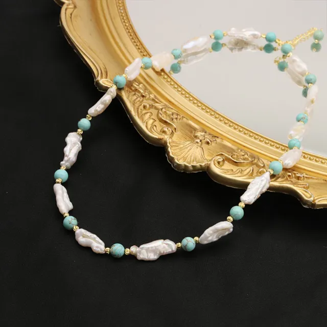 【禧禧珠寶】巴洛克珍珠松石套組