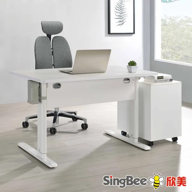 【SingBee 欣美】ET5 120*70cm電動升降桌椅組ET5 120*70cm+Tango雙背椅(書桌 升降桌 成長桌 電動桌 辦公桌)