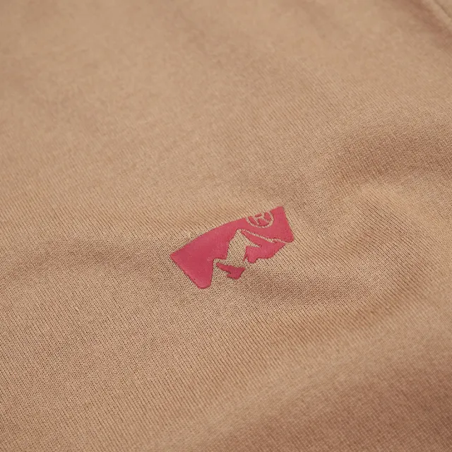 【5th STREET】男裝山脈反光印花短袖T恤-杏色(山形系列)