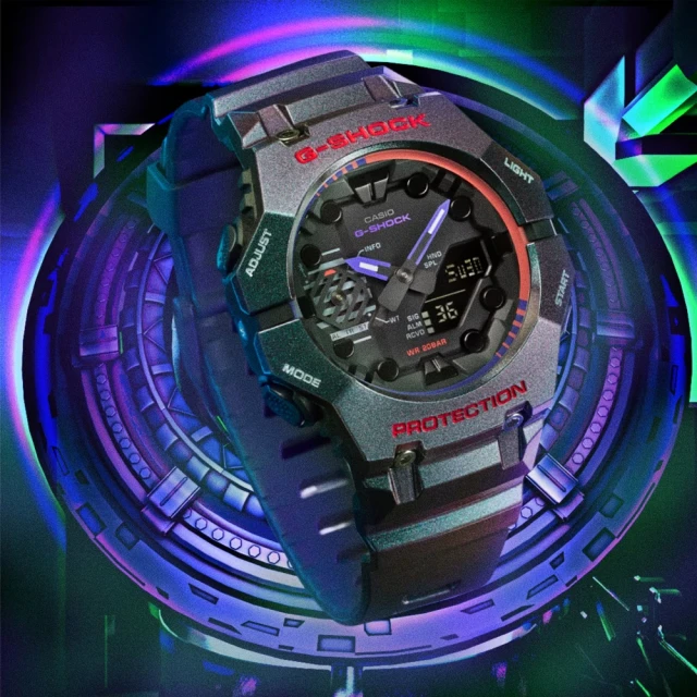【CASIO 卡西歐】電競虛擬炫光時尚潮流腕錶 46mm(GA-B001AH-6A)