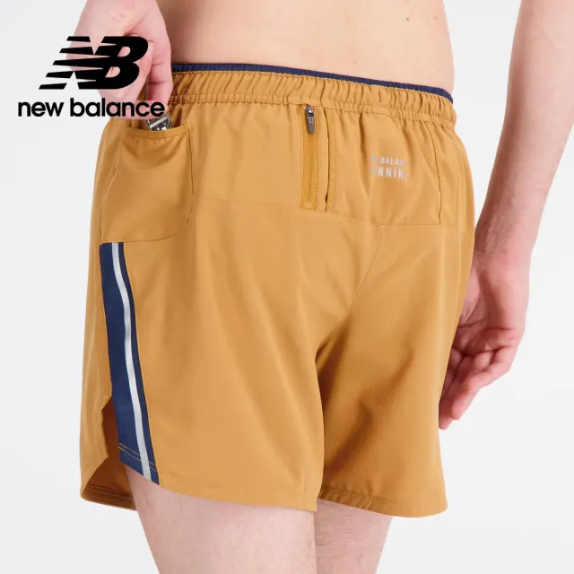 【NEW BALANCE】NB 多用途5吋短褲/跑褲/運動褲_男褲_大地色_AMS21278TOB(亞版 版型正常)