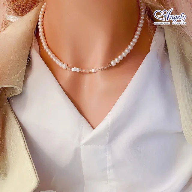 【Angely】時尚造型天然珍珠串項鍊