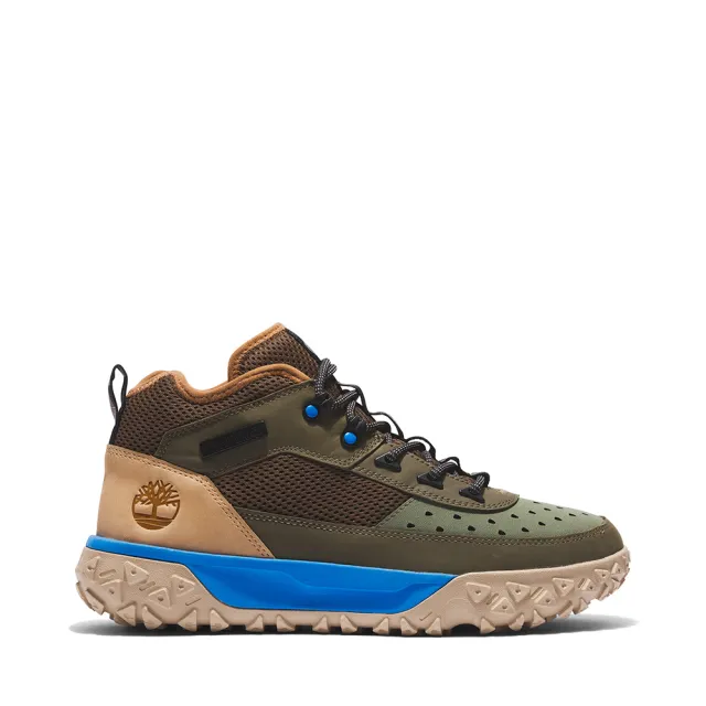 【Timberland】男款綠色 Greenstride Motion 6 中筒健行鞋(A5TMG991)