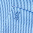 【ROBERTA 諾貝達】男裝 彈力條紋短袖POLO衫-藍(透氣舒適)