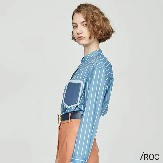 【iROO】條紋襯衫