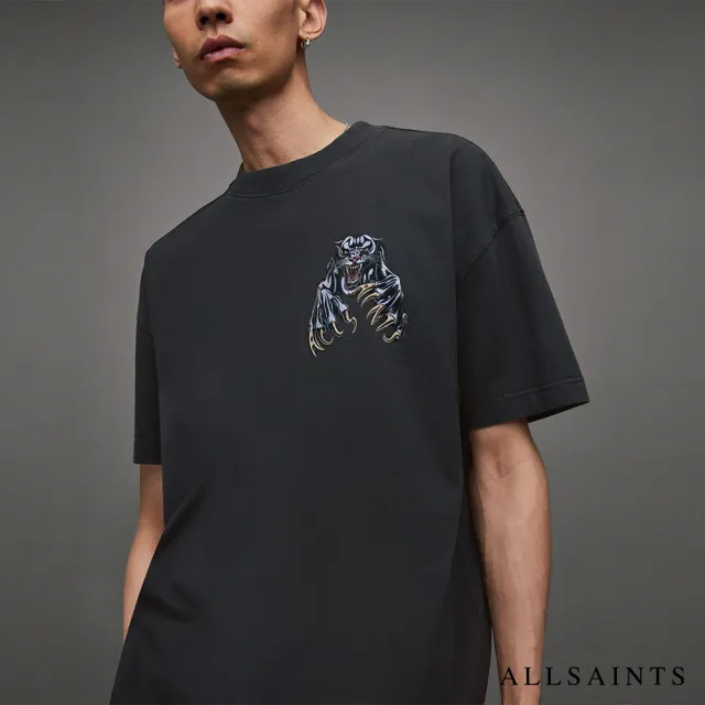 【ALLSAINTS】BEAST 短袖T恤Washed Black MG021Z(寬鬆版型)