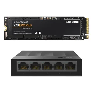 【SAMSUNG 三星】搭 5埠 交換器 ★ 970 EVO Plus 2TB M.2 2280 PCIe 3.0 固態硬碟 (MZ-V7S2T0BW)