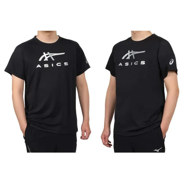 【asics 亞瑟士】男短袖T恤-台灣製 運動 慢跑 上衣 黑(2031E781-001)