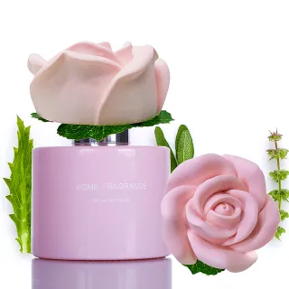 【愛戀花草】青檸羅勒+柑橘居家擴香組x3組(精油100MLx3瓶+贈山茶花擴香石x3個+贈陶瓷擴香瓶x3個)