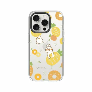 【RHINOSHIELD 犀牛盾】iPhone 15/Plus/15 Pro/Max Clear透明防摔手機殼/鳳梨(懶散兔與啾先生)