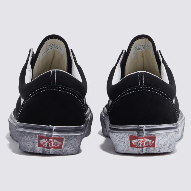 【VANS 官方旗艦】Stressed Old Skool 男女款黑色滑板鞋/休閒鞋