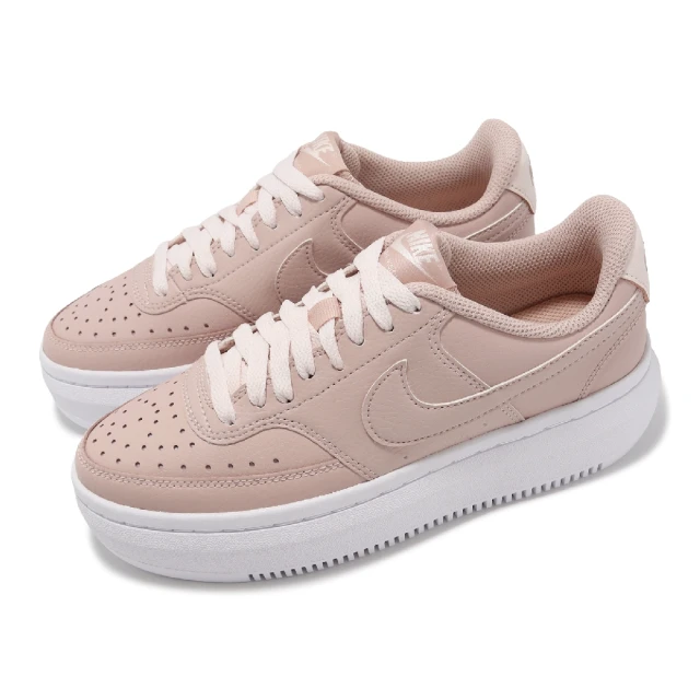 NIKE 耐吉 休閒鞋 Wmns Court Vision ALTA LTR 女鞋 粉 白 皮革 厚底 增高(DM0113-600)