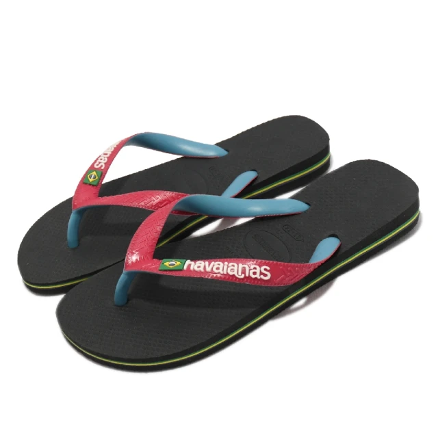 havaianas 哈瓦仕 拖鞋 Brasil Mix 男鞋 黑 藍 紅 夾腳拖 人字拖 巴西 哈瓦仕(41232069710U)