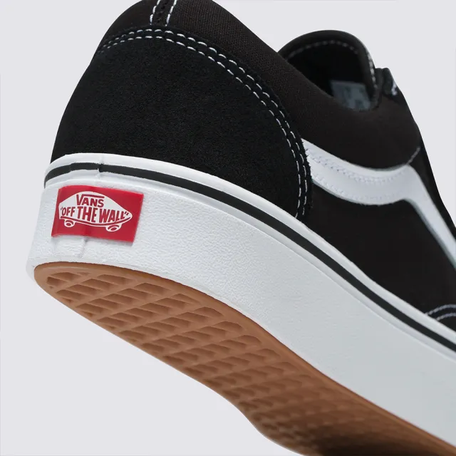 【VANS 官方旗艦】ComfyCush Old Skool 男女款黑色滑板鞋/休閒鞋/帆布