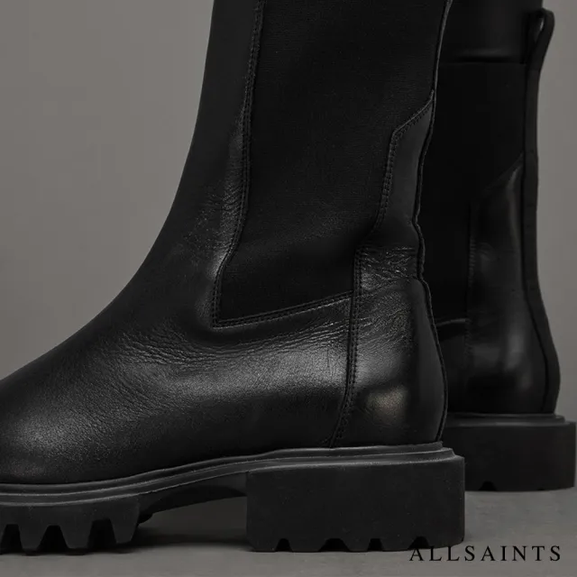 【ALLSAINTS】HALLIE 切爾西牛皮短靴Black  W115FB