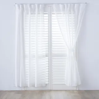 【特力屋】日本遮像遮熱蕾絲窗紗290x240cm現代簡約