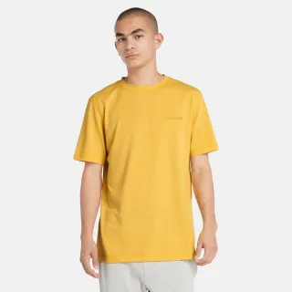 【Timberland】男款亮黃色吸濕排汗短袖T恤(A2NYHEG4)