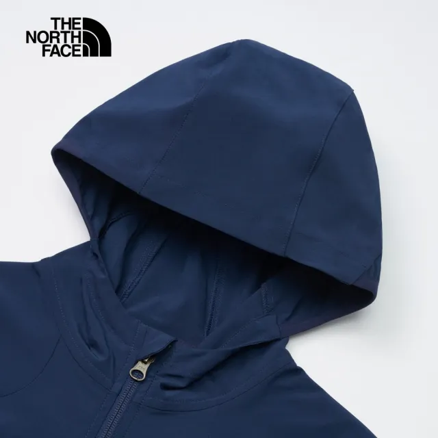 【The North Face 官方旗艦】北面男款藍色舒適保暖連帽外套｜8AUR8K2