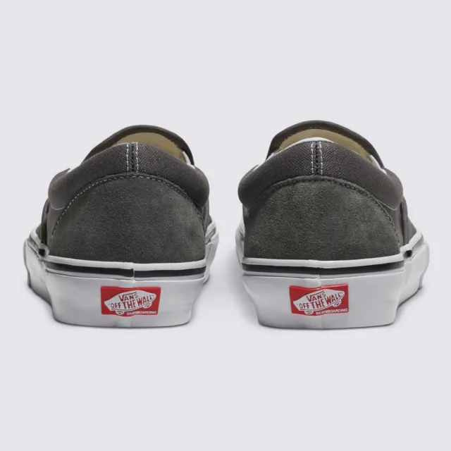 【VANS 官方旗艦】Skate Slip-On 男女款灰色專業滑板鞋/休閒鞋/帆布