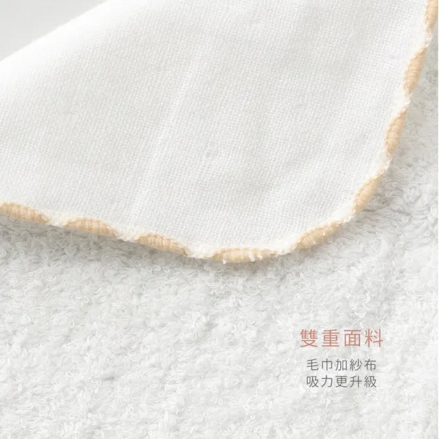【Gennies 奇妮】純棉寶寶紗布毛巾2入(口水巾 隔汗巾 枕巾 餵奶巾 嬰兒 台灣製造)