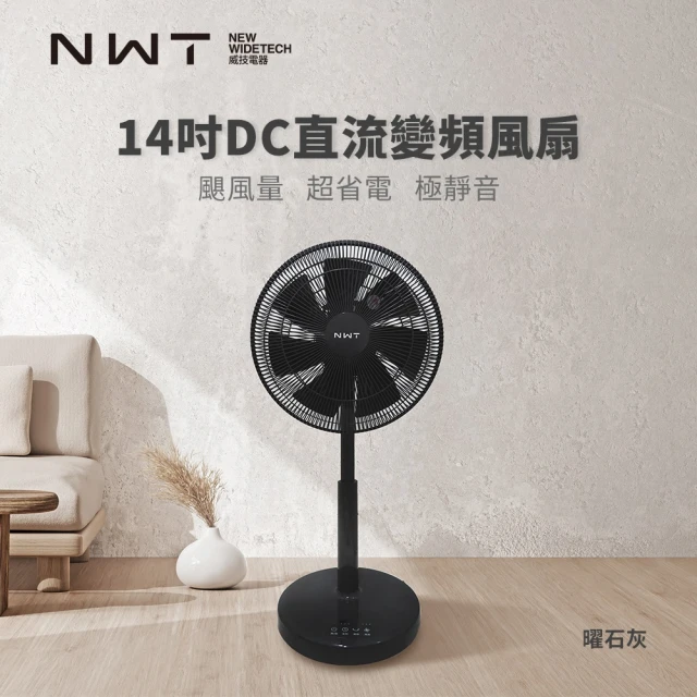 NEW WIDETECH 威技 14吋DC直流變頻鐵網電風扇