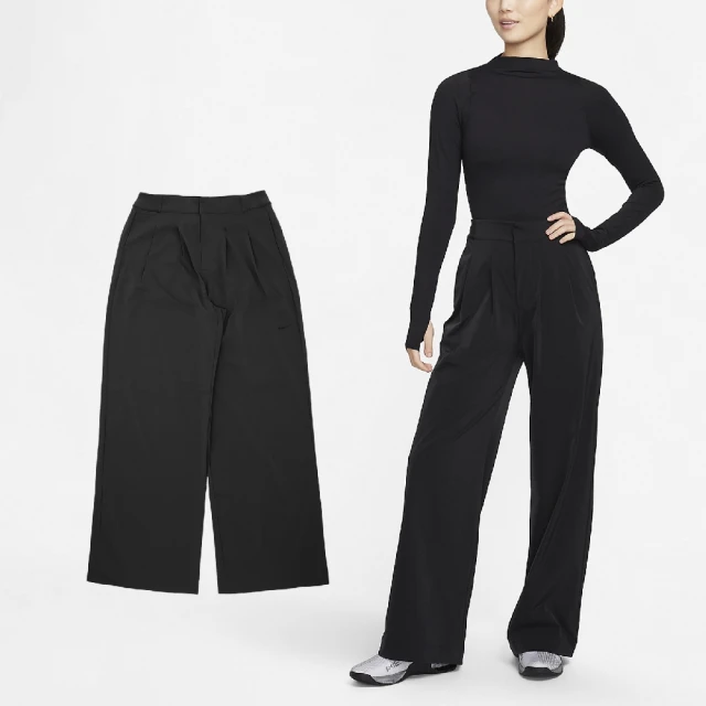 NIKE 耐吉 長褲 Bliss Pants 女款 黑 速乾 鈕扣 寬褲 褲子(FQ2167-010)