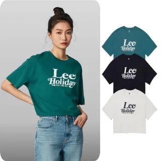 【Lee 官方旗艦】女裝 短袖T恤 / 短版 Lee Holiday 共3色 季節性版型(LB402045)