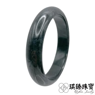 玉我翡翠】烏雞麻花雕刻鐲叮噹鐲(56)mm 緬甸A貨翡翠M5709 玉我翡翠