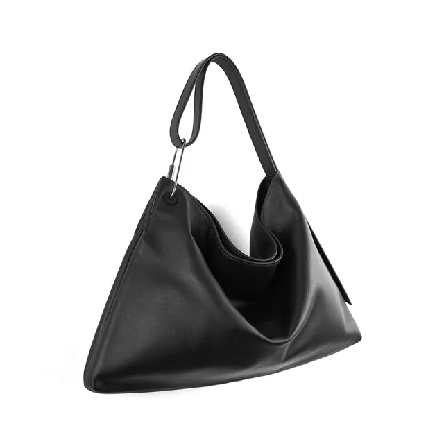 【Darker Than Black】Equilateral Triangle Hobo Bag 等邊三角側背包/納帕牛皮(側背包/單肩包/真皮包)