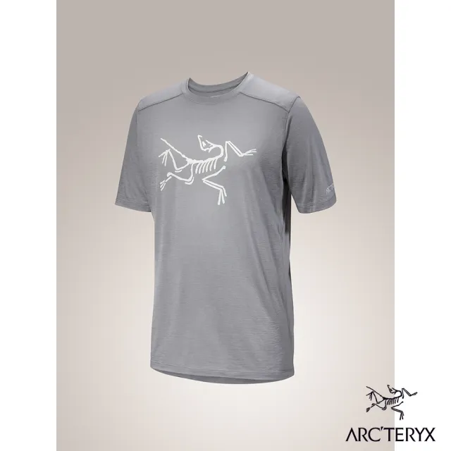 【Arcteryx 始祖鳥官方直營】男 Ionia Logo 短袖羊毛T恤(太空灰)