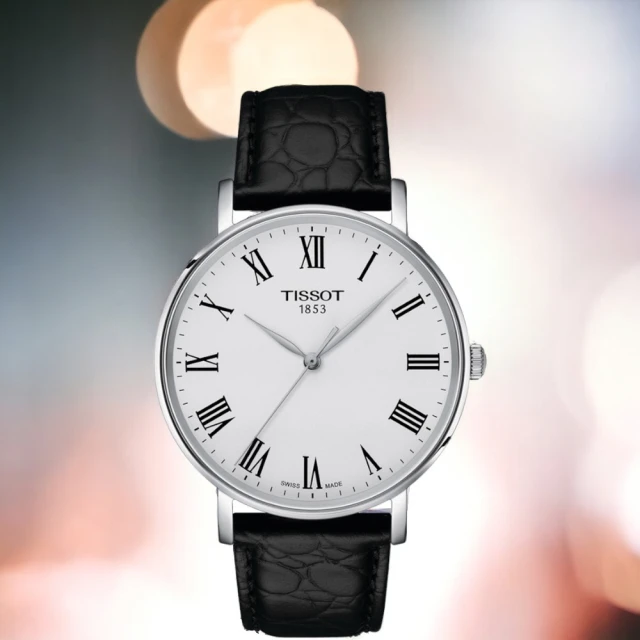 TISSOT 天梭 CARSON 簡約時尚三眼計時石英腕錶(