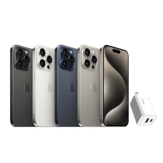【Apple】S+級福利品 iPhone 15 Pro 256G(6.1吋) 33W雙孔快充組