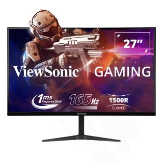 【ViewSonic 優派】VX2718-PC-mhd 27型 VA 165Hz 曲面電競螢幕(1500R/內建喇叭/FreeSync/1ms)