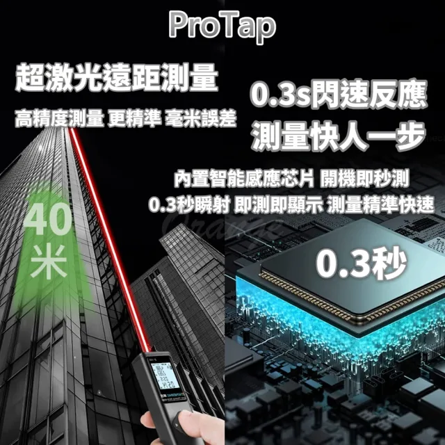 【小米有品】ProTap激光測距儀(電子測距儀 激光測量器 多功能測量)