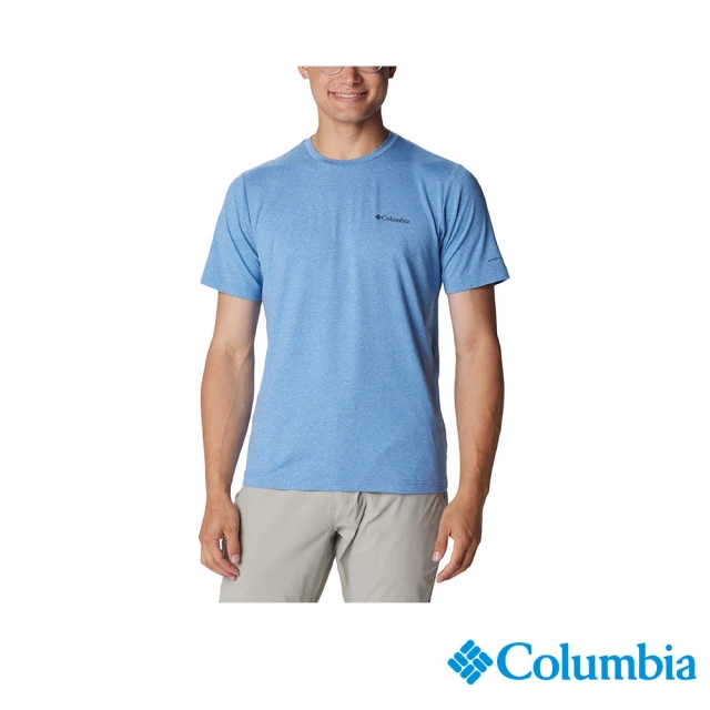 Columbia 哥倫比亞 男款-Tech Trail™防曬UPF50快排短袖上衣軍-藍色(UAE55450BL/IS)