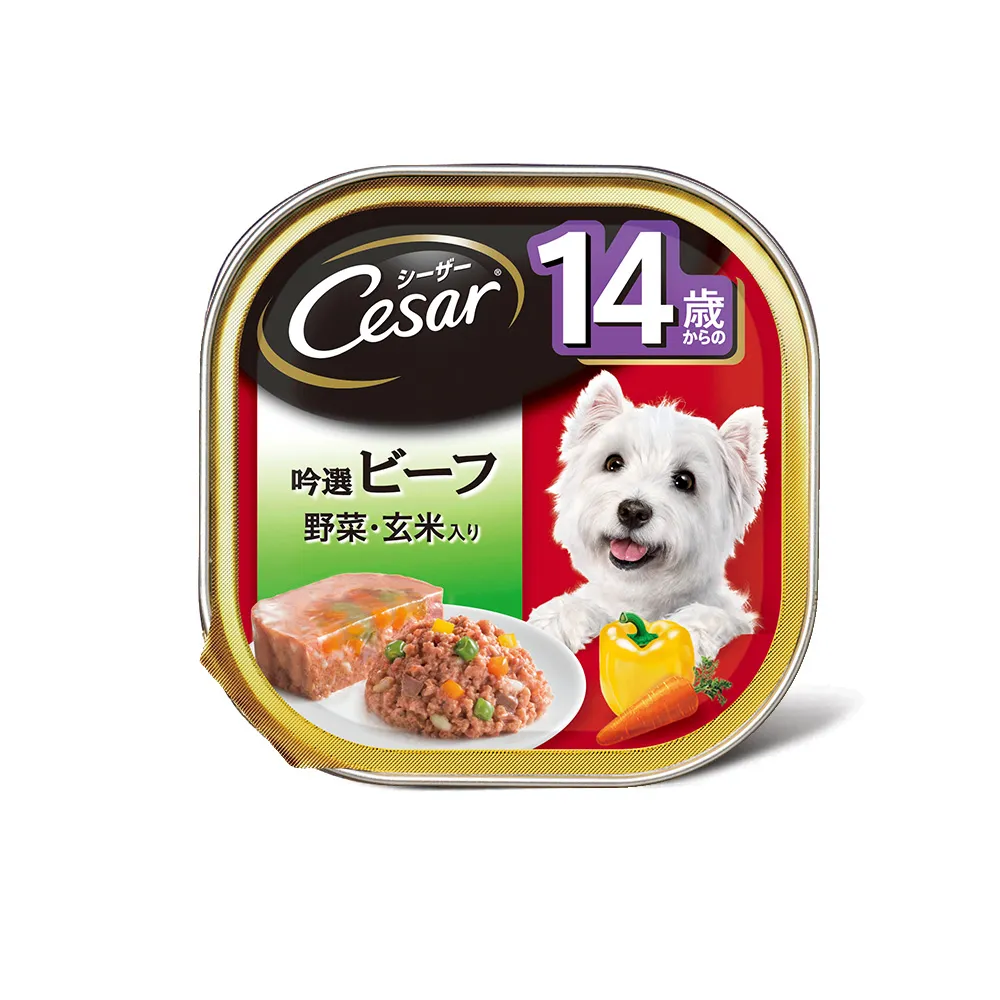 【Cesar 西莎】熟齡餐盒 高齡犬 100g*24入 寵物/狗罐頭/狗食