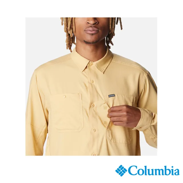 【Columbia 哥倫比亞 官方旗艦】男款-Silver Ridge™超防曬UPF50快排長袖襯衫-黃色(UAE16830YL/IS)