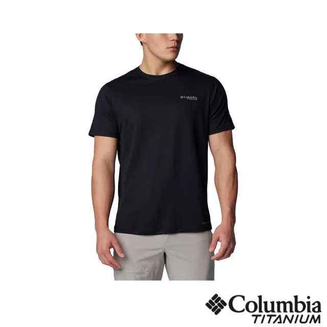 【Columbia 哥倫比亞】男款-鈦 Summit Valley超防曬UPF50快排短袖上衣-黑色(UAE47860BK/IS)