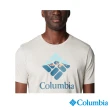 【Columbia 哥倫比亞 官方旗艦】男款-M Rapid Ridge™LOGO有機棉短袖上衣-卡其(UAM04030KI/IS)