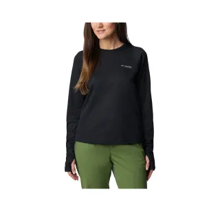 【Columbia 哥倫比亞 官方旗艦】女款-鈦 Summit Valley™超防曬UPF50快排長袖上衣-黑色(UAE51640DY/IS)