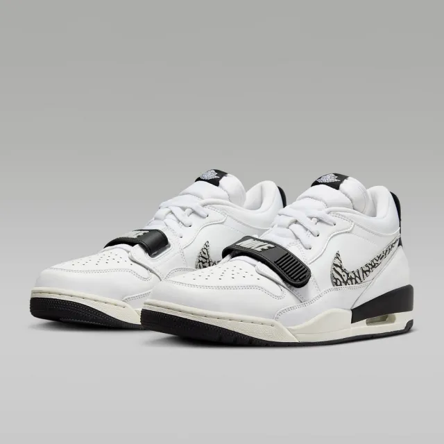 【NIKE 耐吉】運動鞋 籃球鞋 喬丹 男鞋 AIR JORDAN LEGACY 312 LOW 黑白 低筒 皮革 緩震 氣墊(CD7069110)