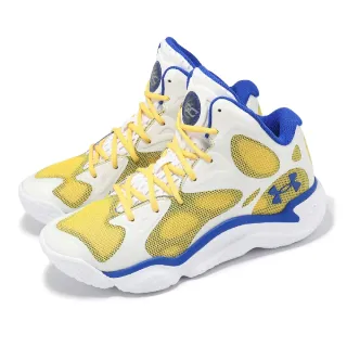 【UNDER ARMOUR】籃球鞋 Curry Spawn Flotro 男鞋 白 黃 咖哩 回彈 抓地 運動鞋 UA(3026640100)
