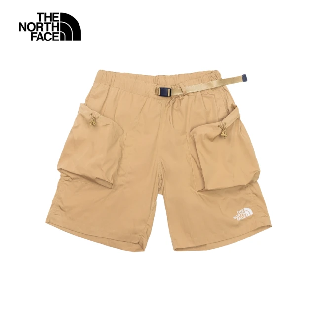 The North Face 官方旗艦 北面UE男款卡其色舒DWR防潑水舒適透氣短褲｜885QLK5