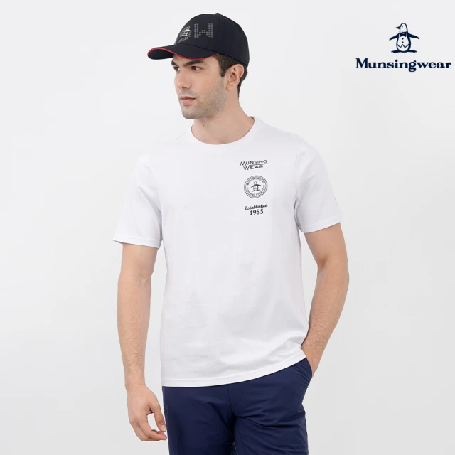 MunsingwearMunsingwear 企鵝牌 男款白色印花純棉舒適百搭短袖T恤 MGTL2504