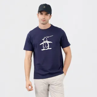 【Munsingwear】企鵝牌 男款藏青色企鵝印花純棉舒適百搭短袖T恤 MGTL2505